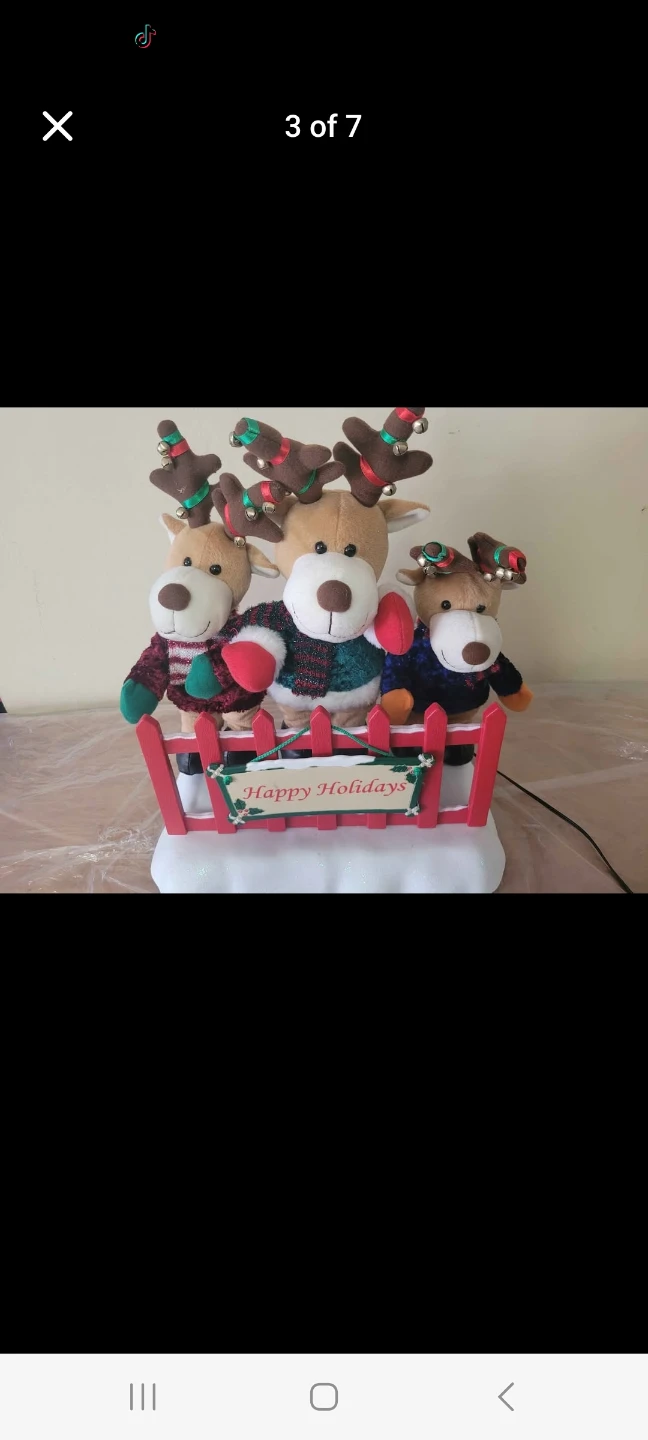 2004 Animated Holiday Reindeer Trio Decor - photo 2
