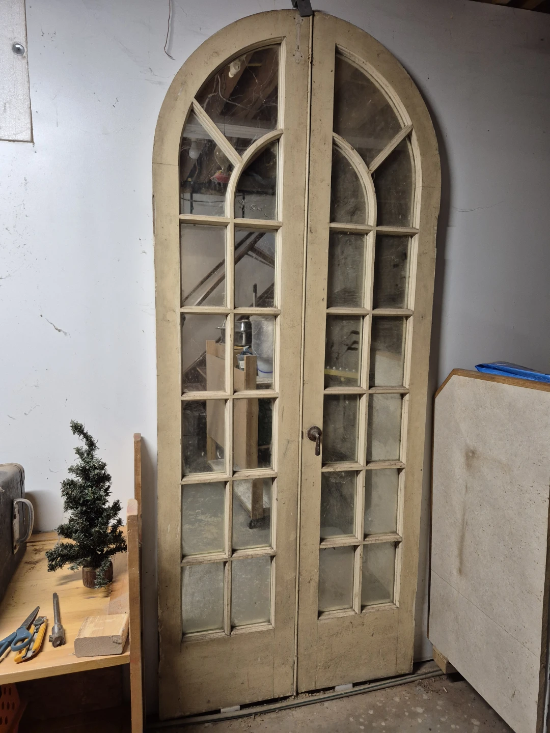 Vintage Arched French Double Doors