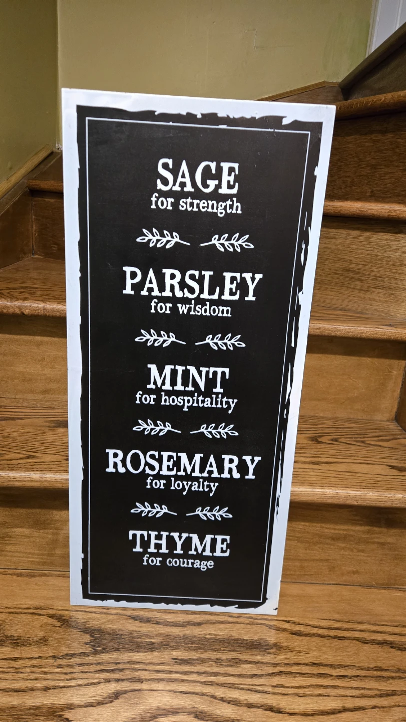 Decorative Herb Garden Wooden Sign