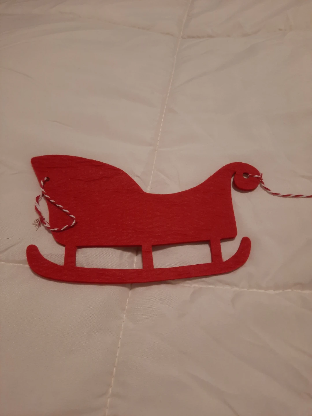 Felt Santa Sleigh and Reindeer Christmas Garland - photo 3