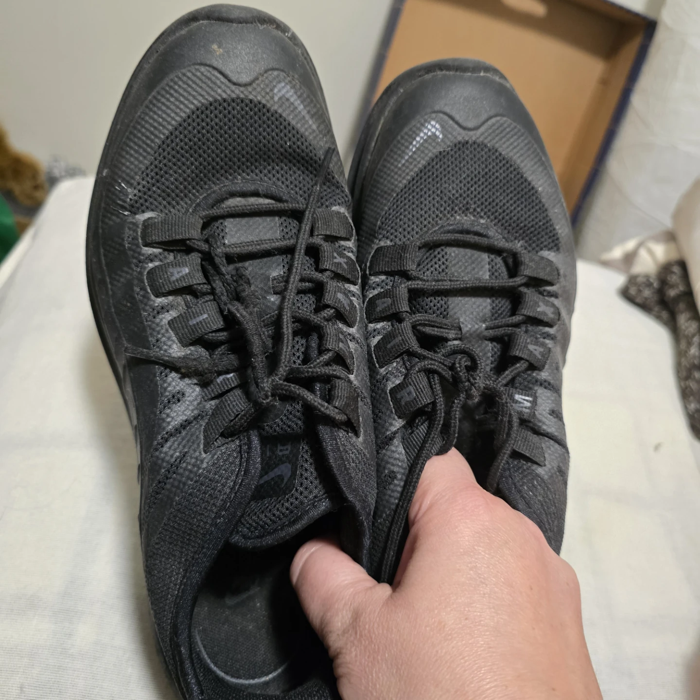 Nike Air Max Black Sneakers Size 8 US