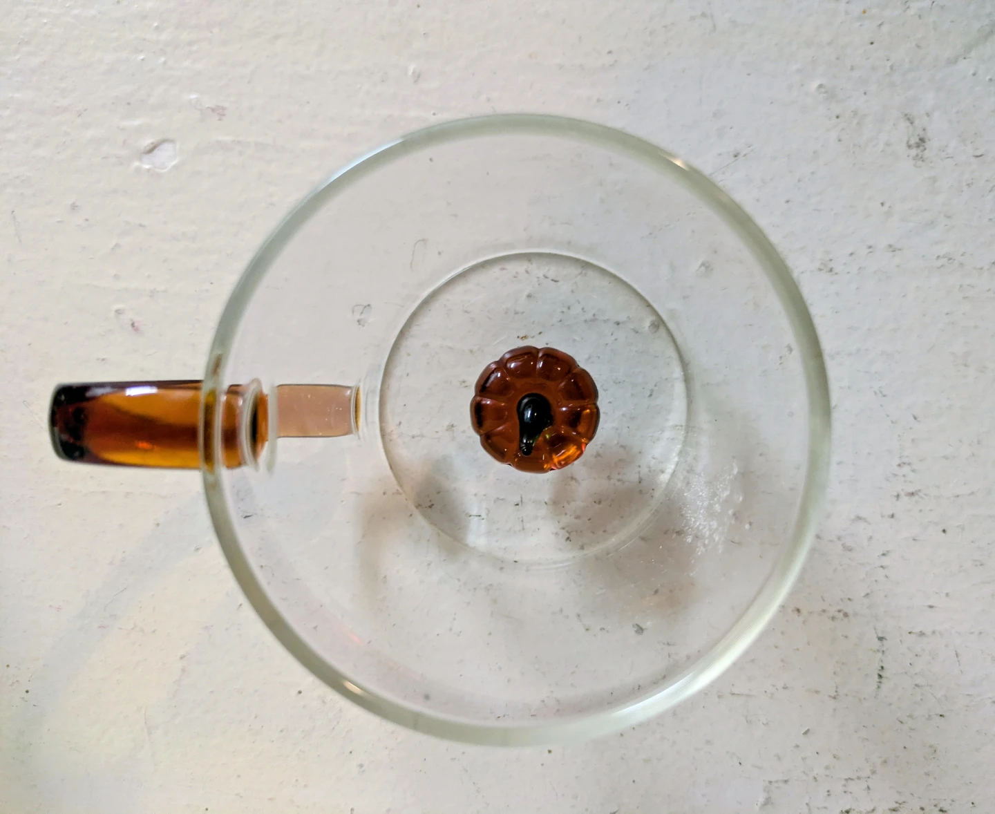 Clear Glass Mug with Pumpkin Accent - photo 2
