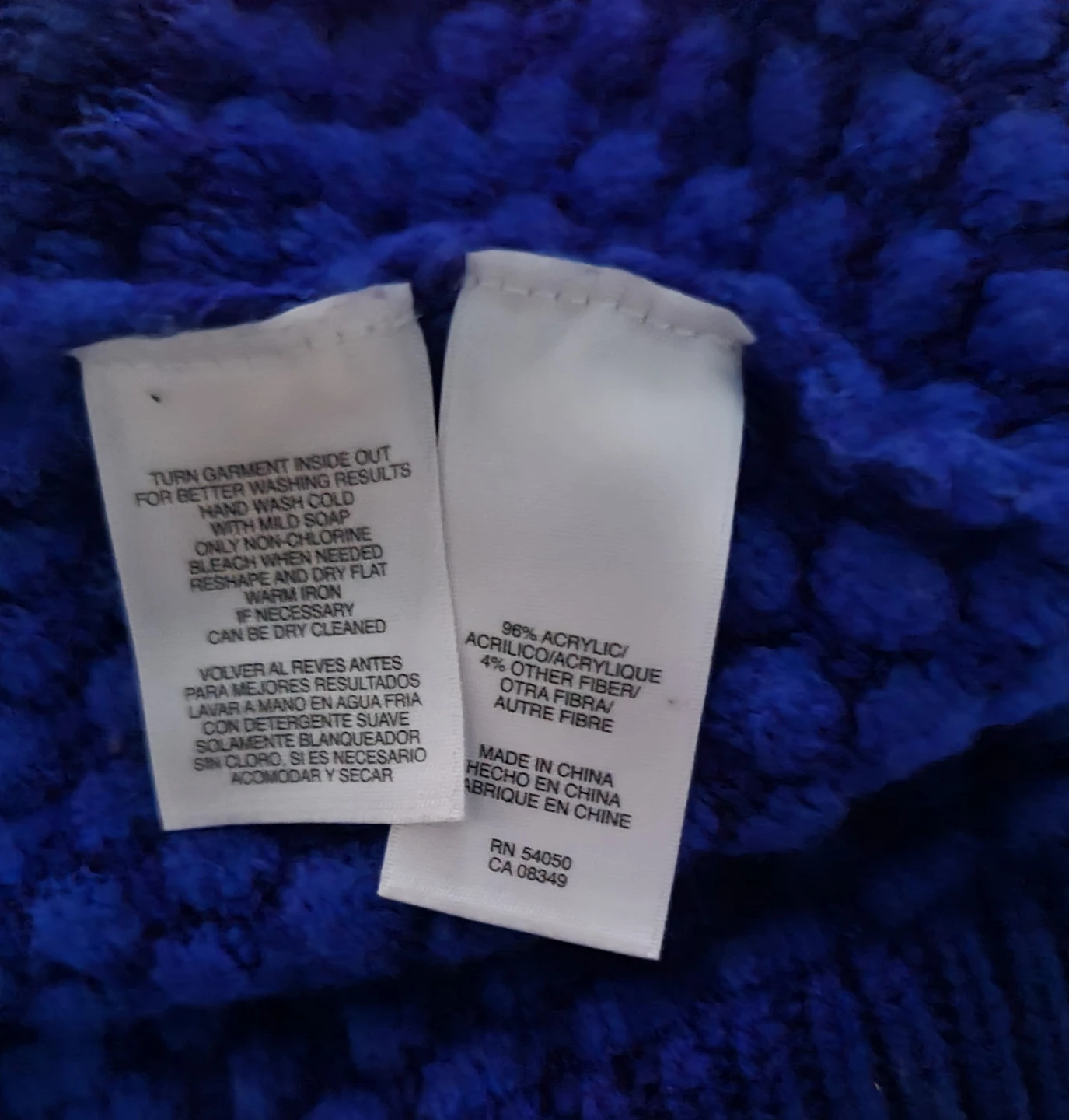 Jones New York Blue Textured Knit Sweater - photo 3