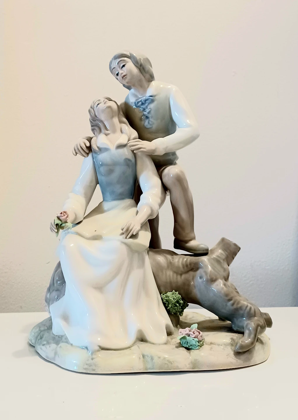Vtg 11" Hand Painted Tengra Fine Porcelain Figurine