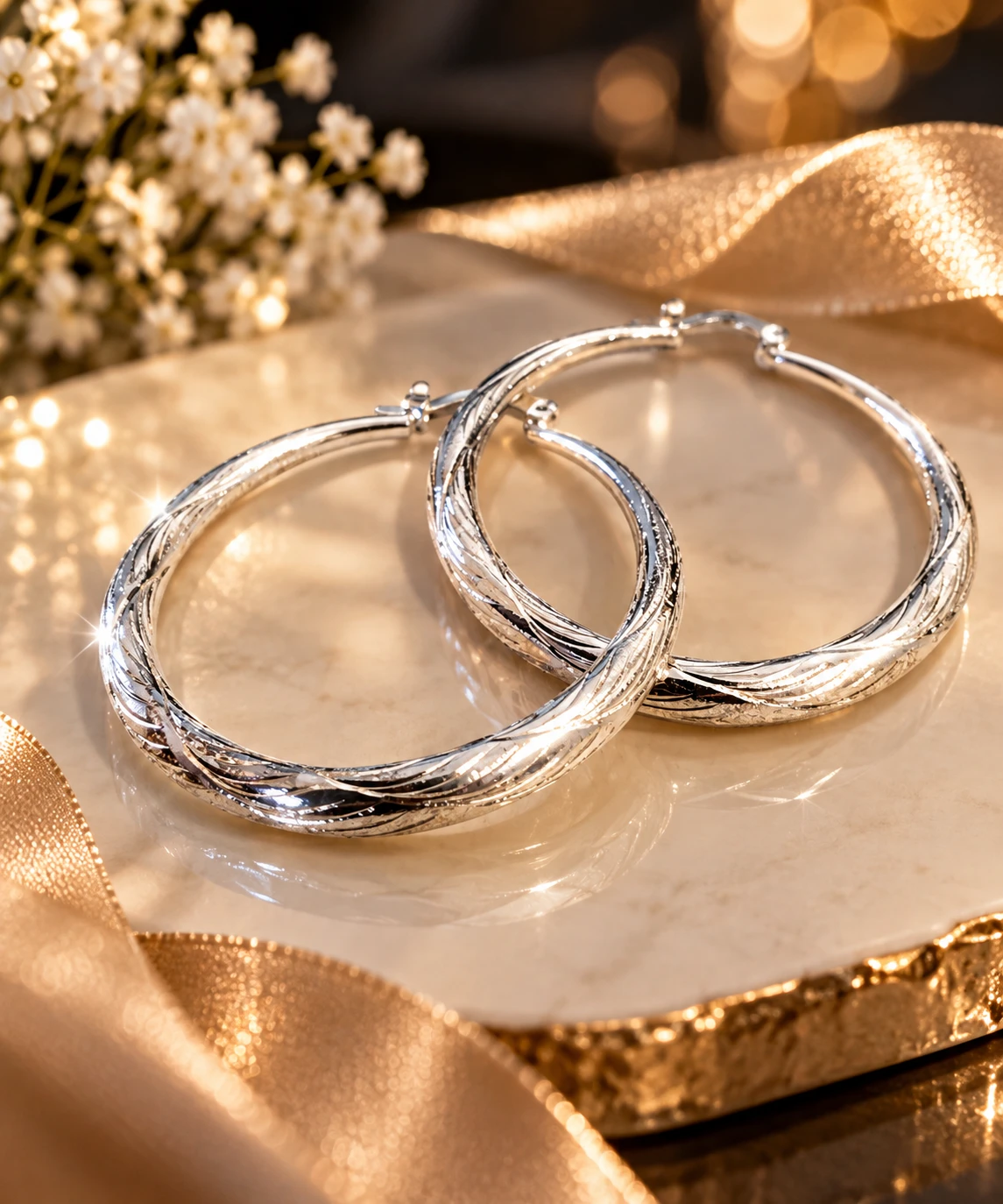 Brand New Sterling Silver 925 Hoop Earrings