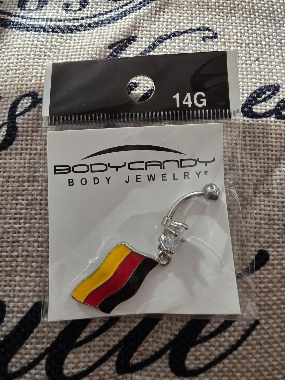 Body Candy German Flag Belly Button Ring