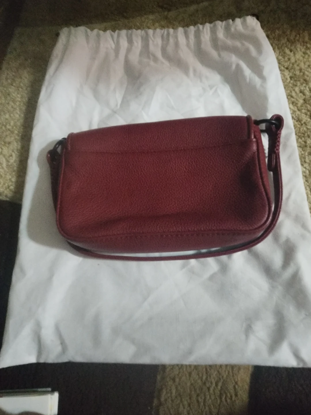 Callista Crafts Maroon Leather Shoulder Bag - photo 3