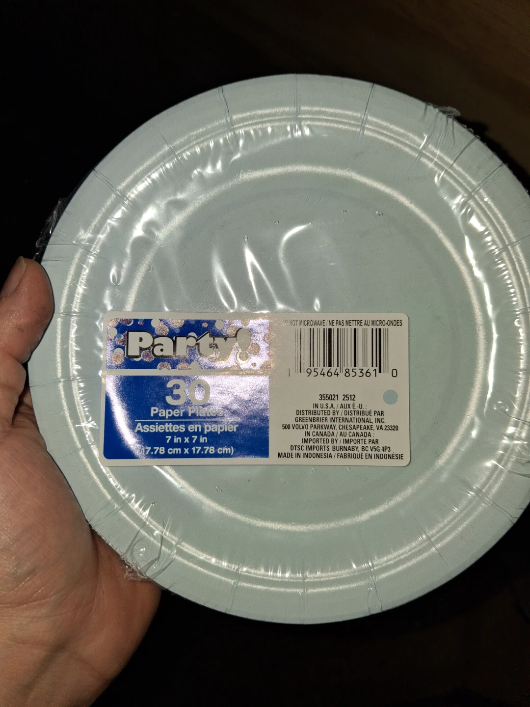 Party! Light Blue Paper Plates 30 Count
