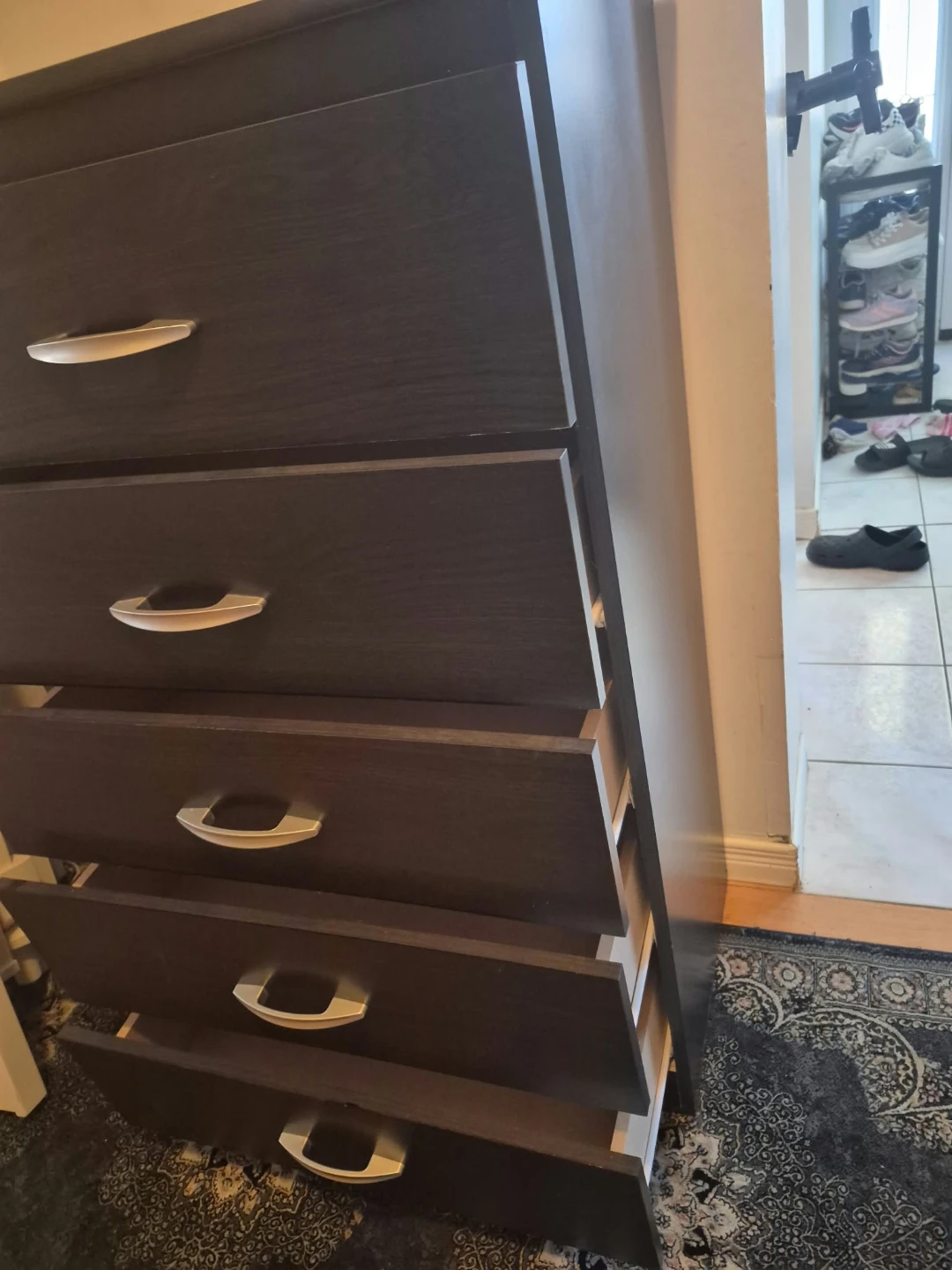Dark Brown 5-Drawer Dresser - photo 3