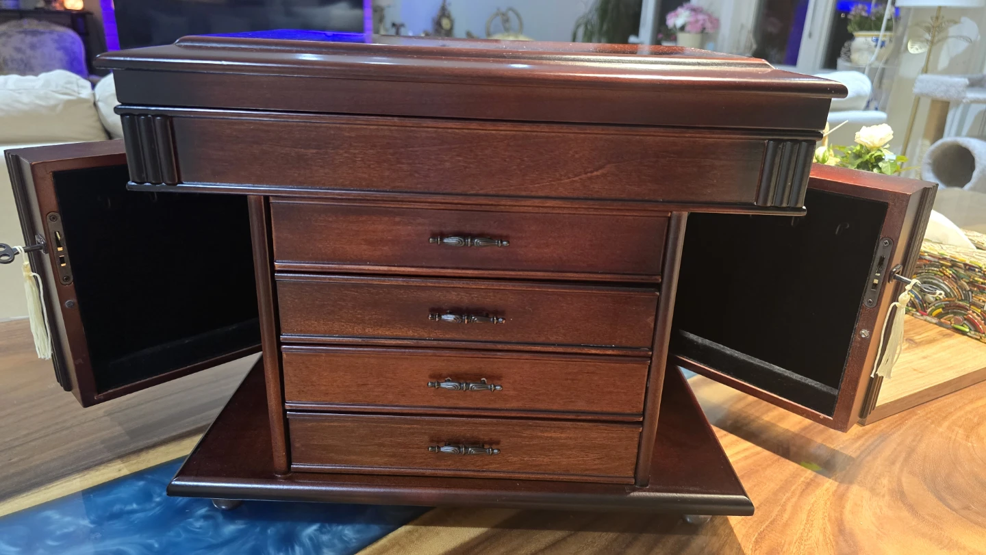 Bombay Large Wooden Jewelry Box Organizer - photo 3