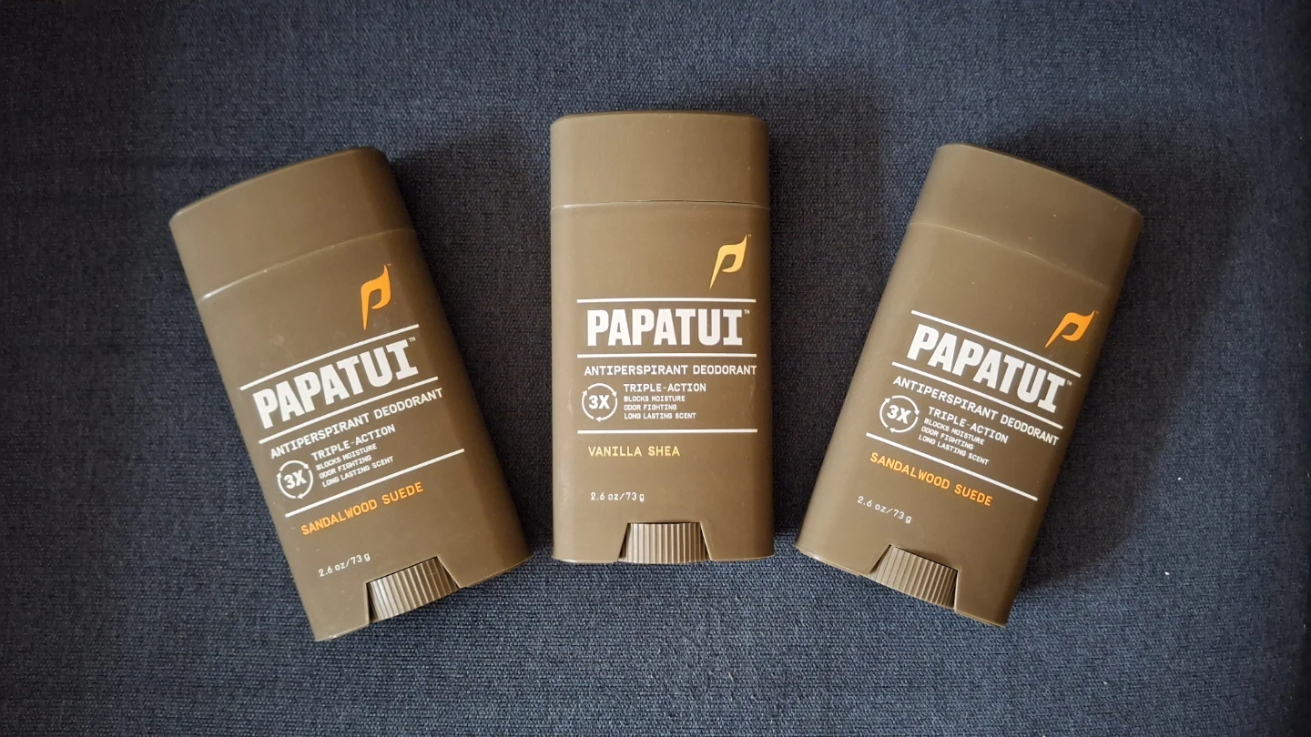 NEW 3 bottles of Papatui Men's Deodorant - Sandalwood Suede