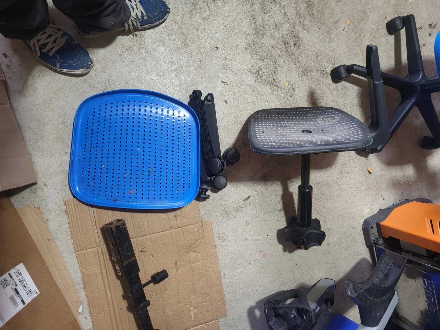 Two Blue Adjustable Rolling Task Chairs - photo 5