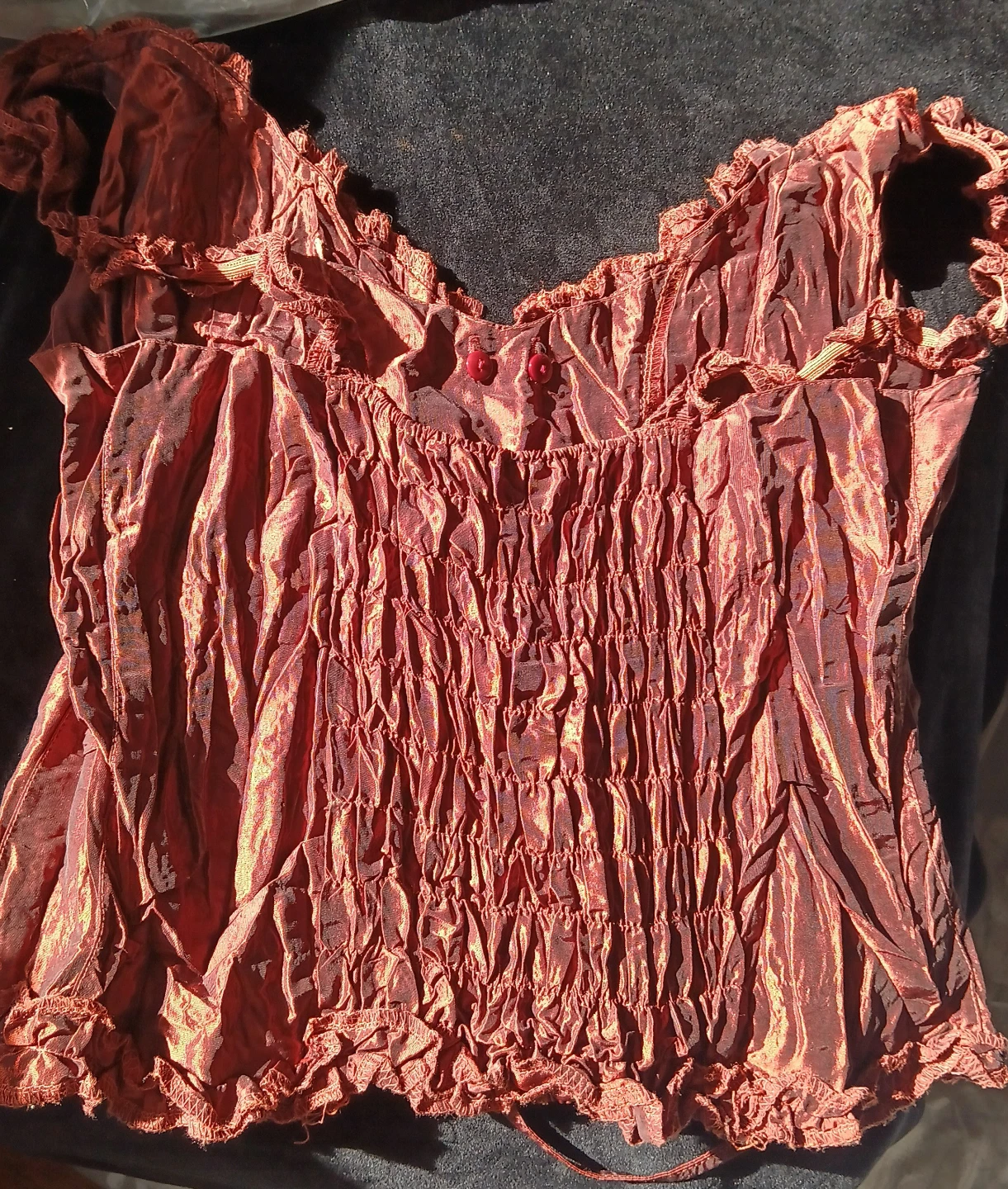 Vintage Y2 Anne Giorgio Crinkle Lace up Corset - photo 5