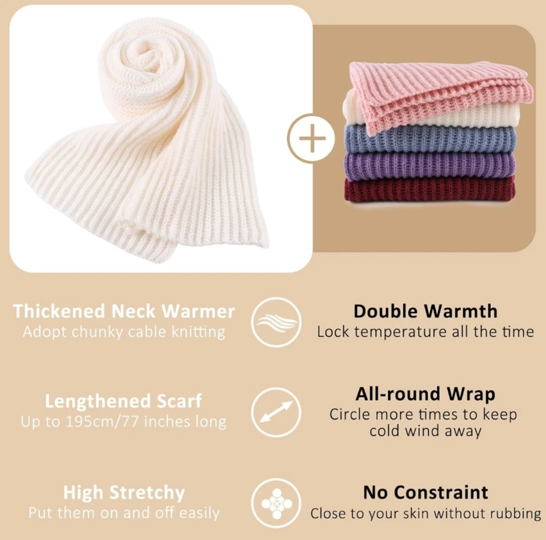 Peecabe Chunky Knit Winter Scarf - photo 5