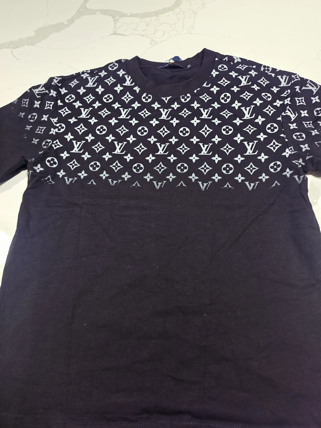 Louis Vuitton Monogram Print T-Shirt Black