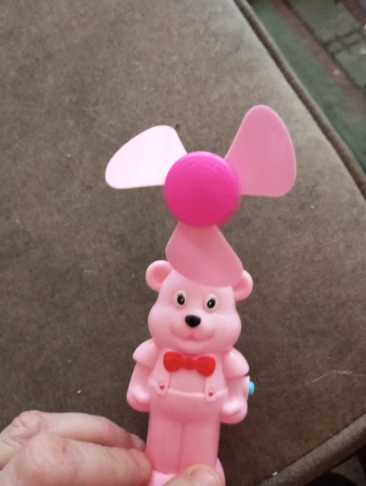 Pink Teddy Bear Handheld Fan