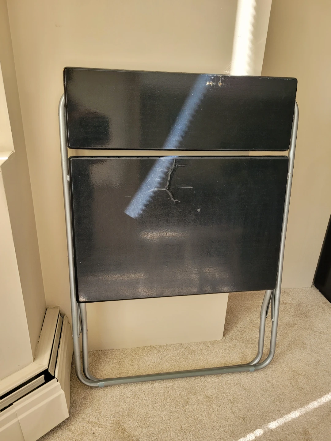 Black Folding Desk with Shelves - photo 2