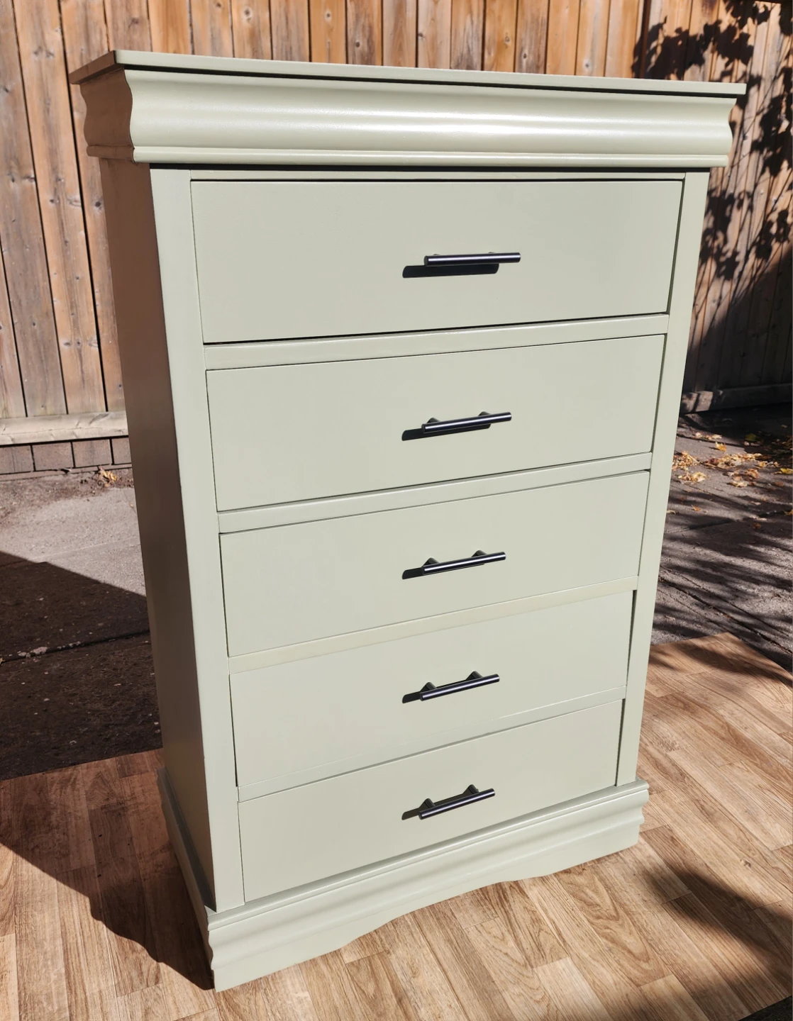 Sage Green 5-Drawer Dresser - photo 2