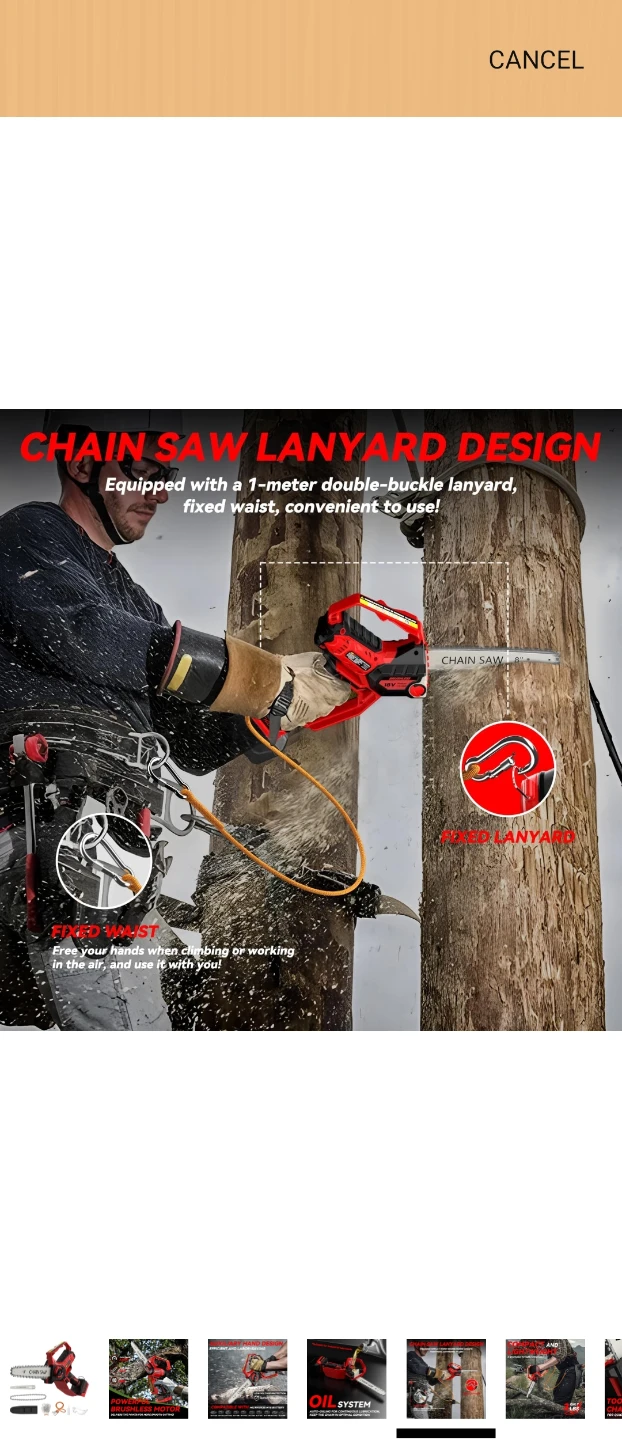DEMIMA 8-inch Brushless Cordless Chainsaw - photo 5