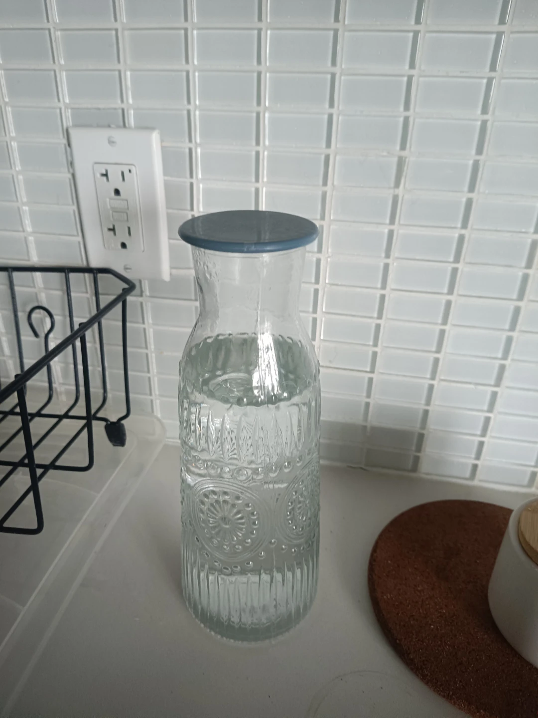 Glass Water Carafe with Lid