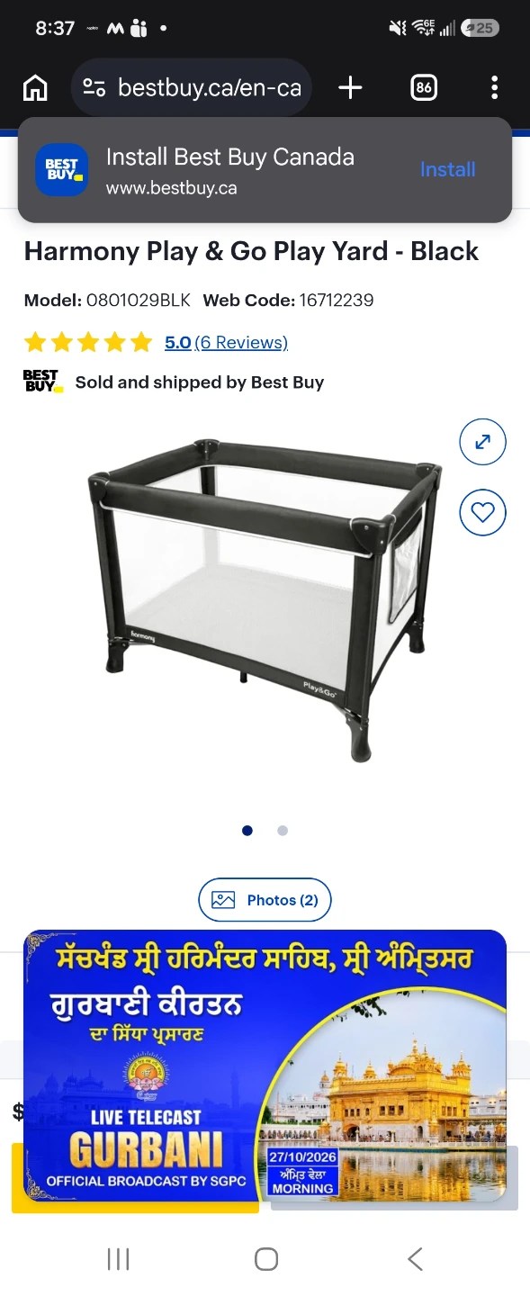 Harmony Play & Go Play Yard