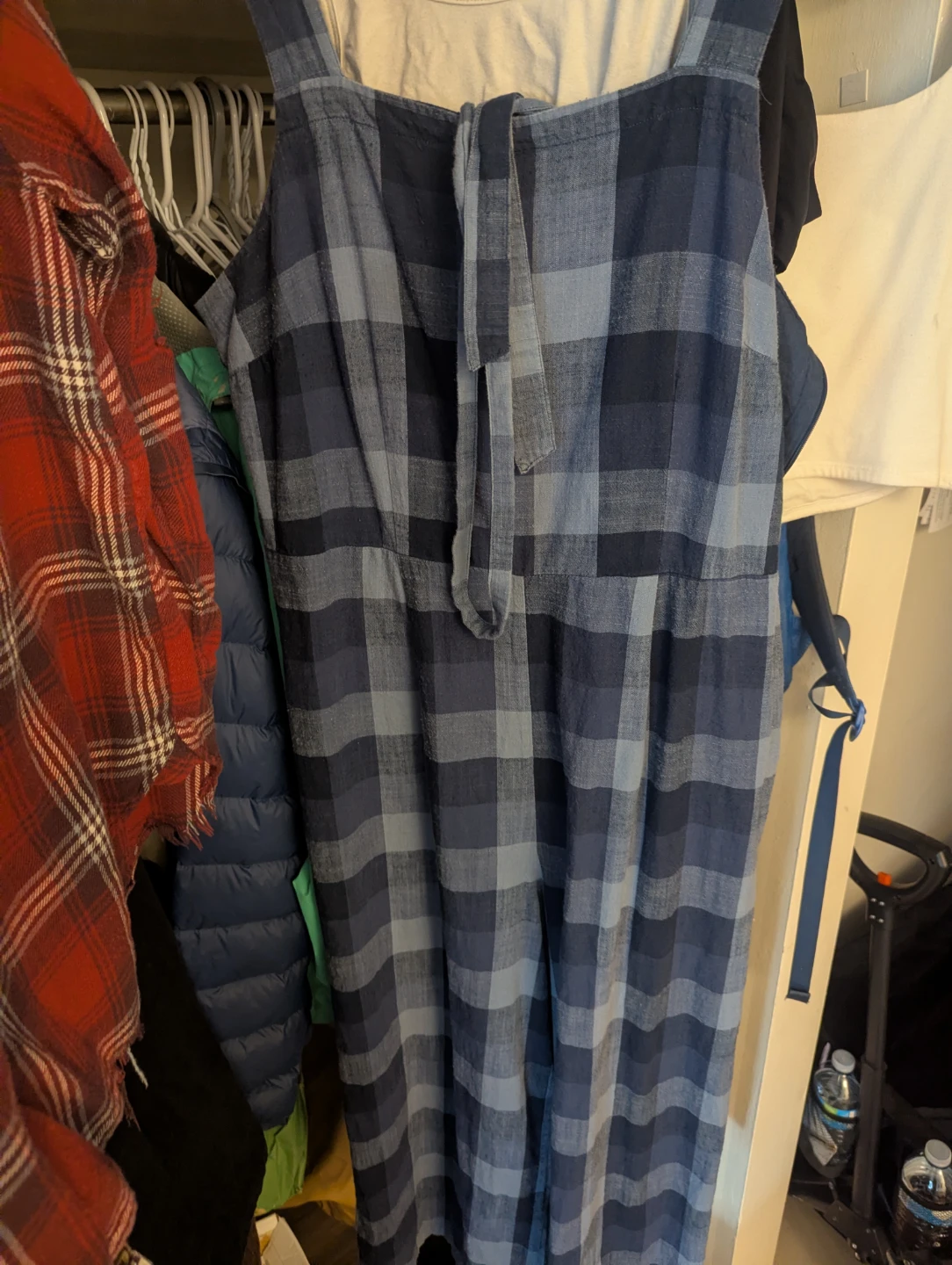 Seasalt Cornwall Blue Check Jumpsuit