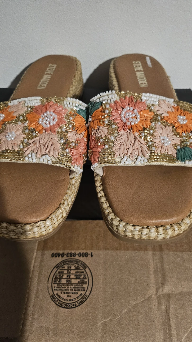 Steve Madden Floral Beaded Sandals