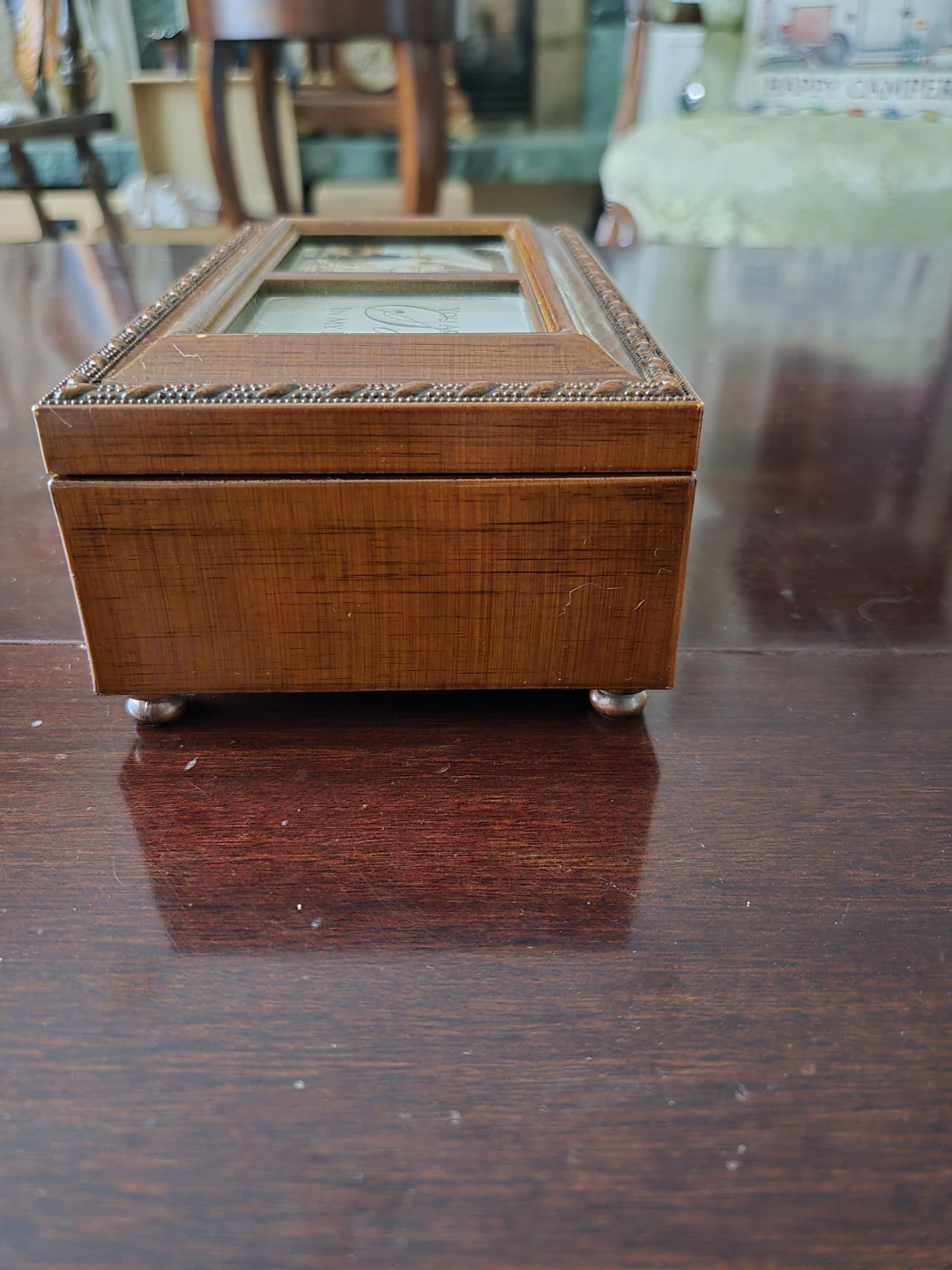 Wooden Music Box with Song In My Heart Inlay - photo 3