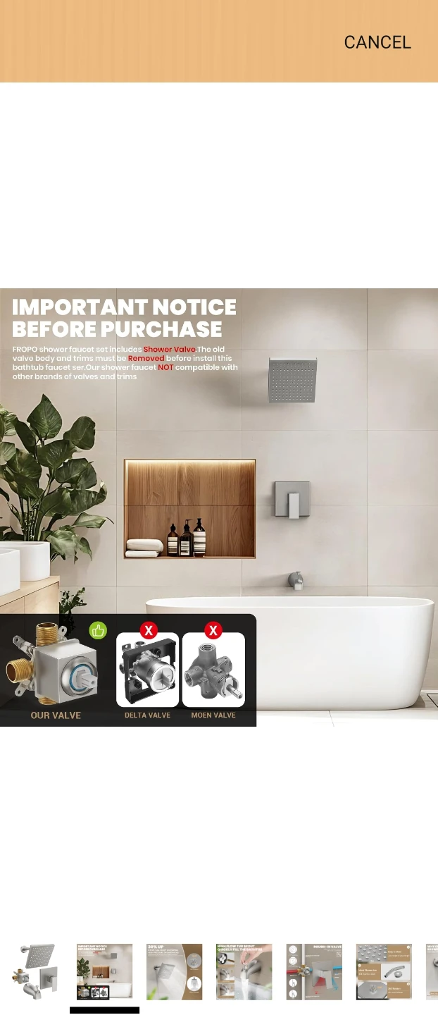 Shower Faucet Set with Rough-in Valve - photo 2