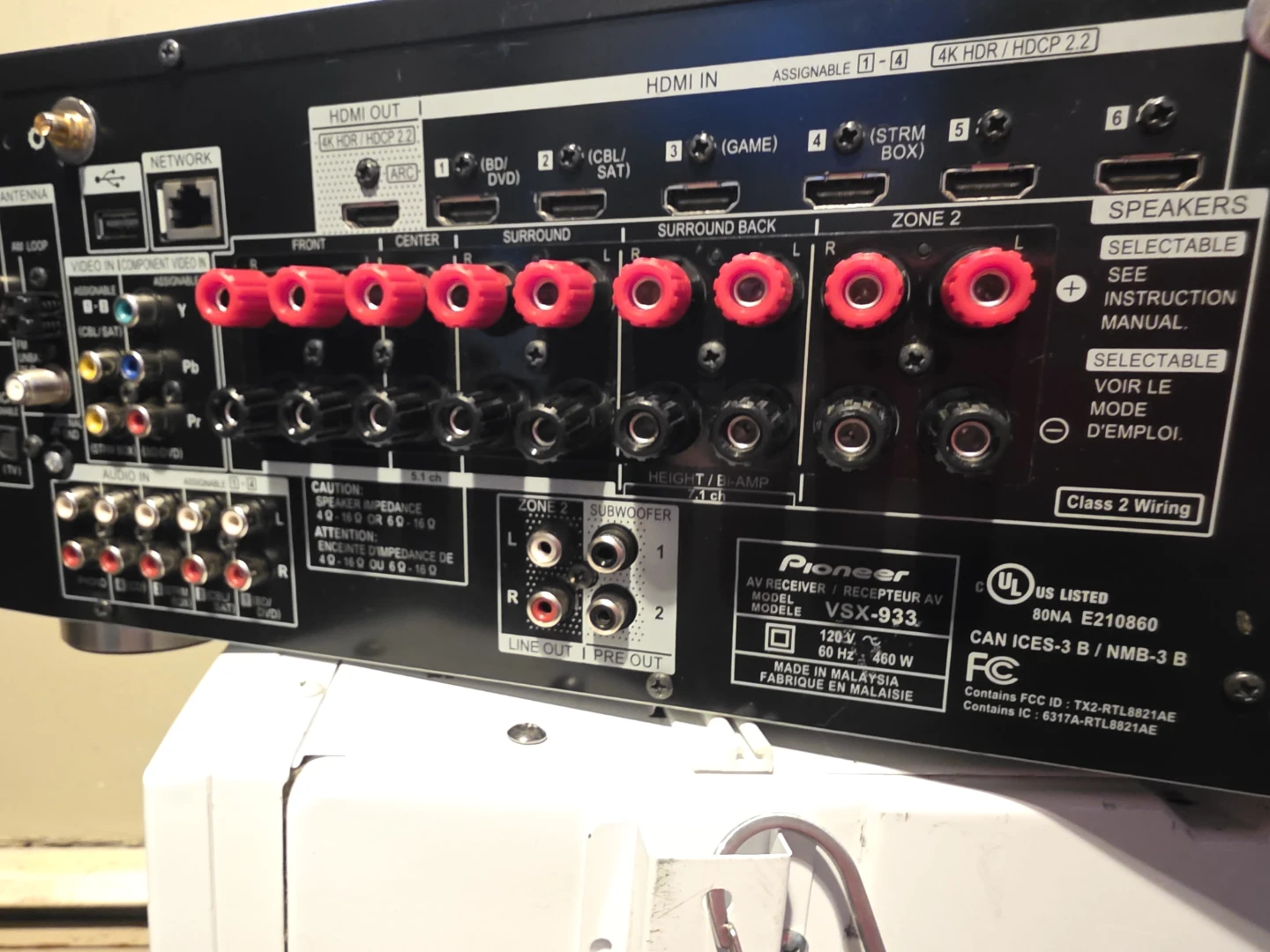 UPGRADED Pioneer VSX-933 AV Receiver - 7.2CH ATMOS - photo 3