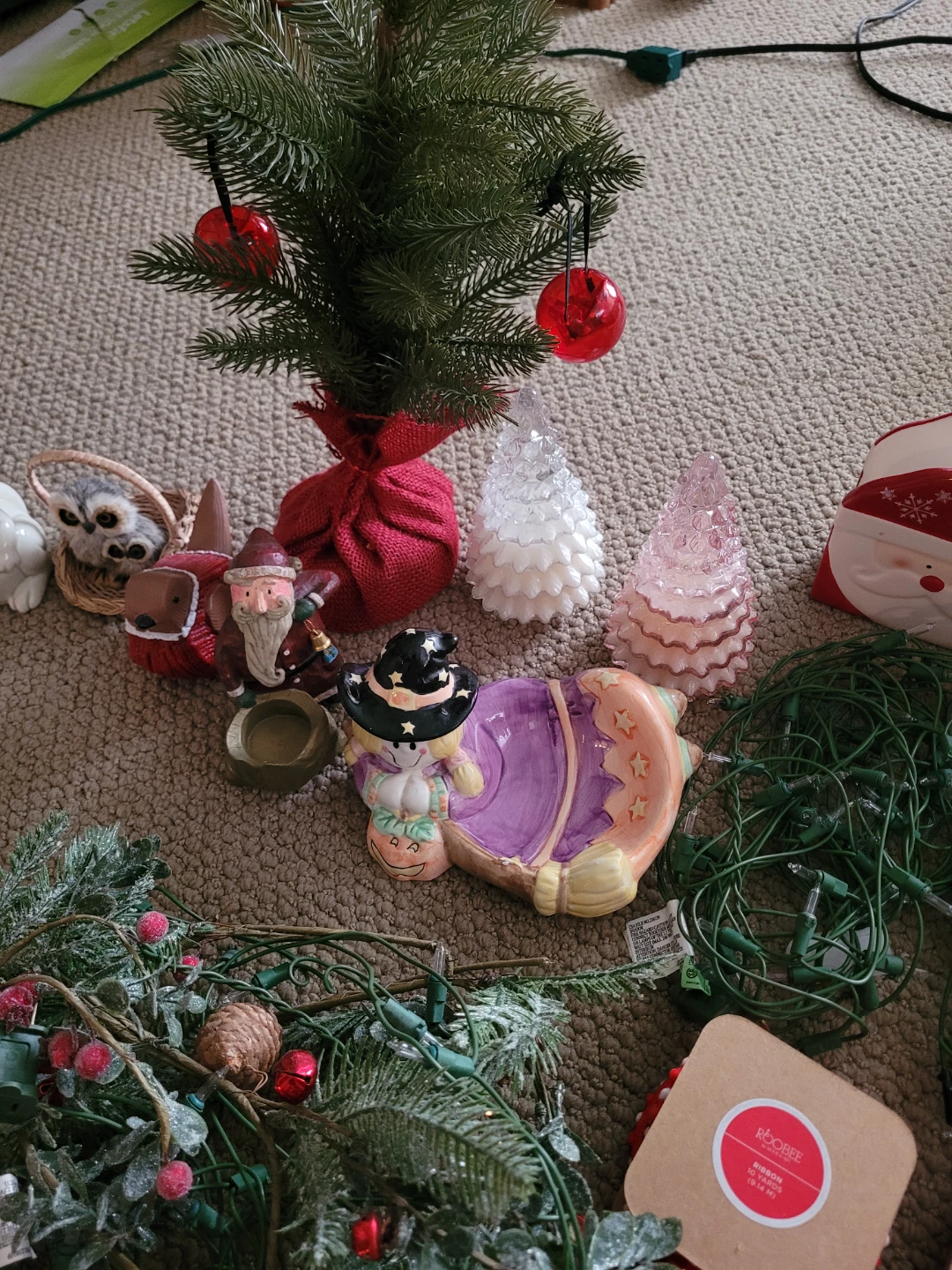 Assorted Christmas Decor and Craft Supplies