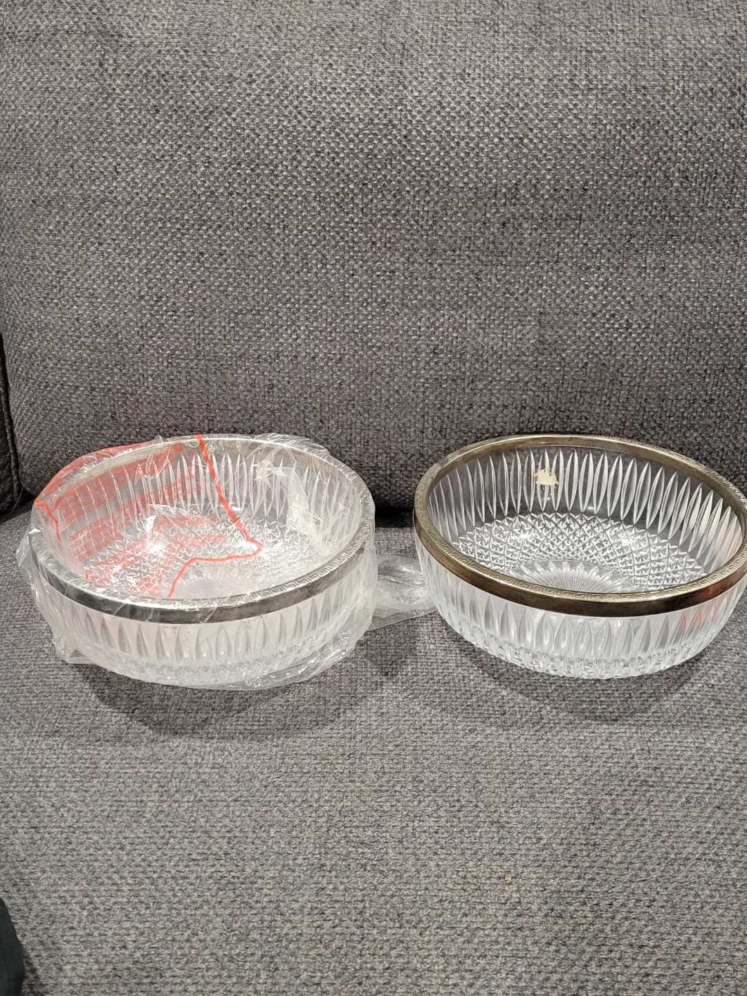 Silver trimmed Bowls ($10 each)