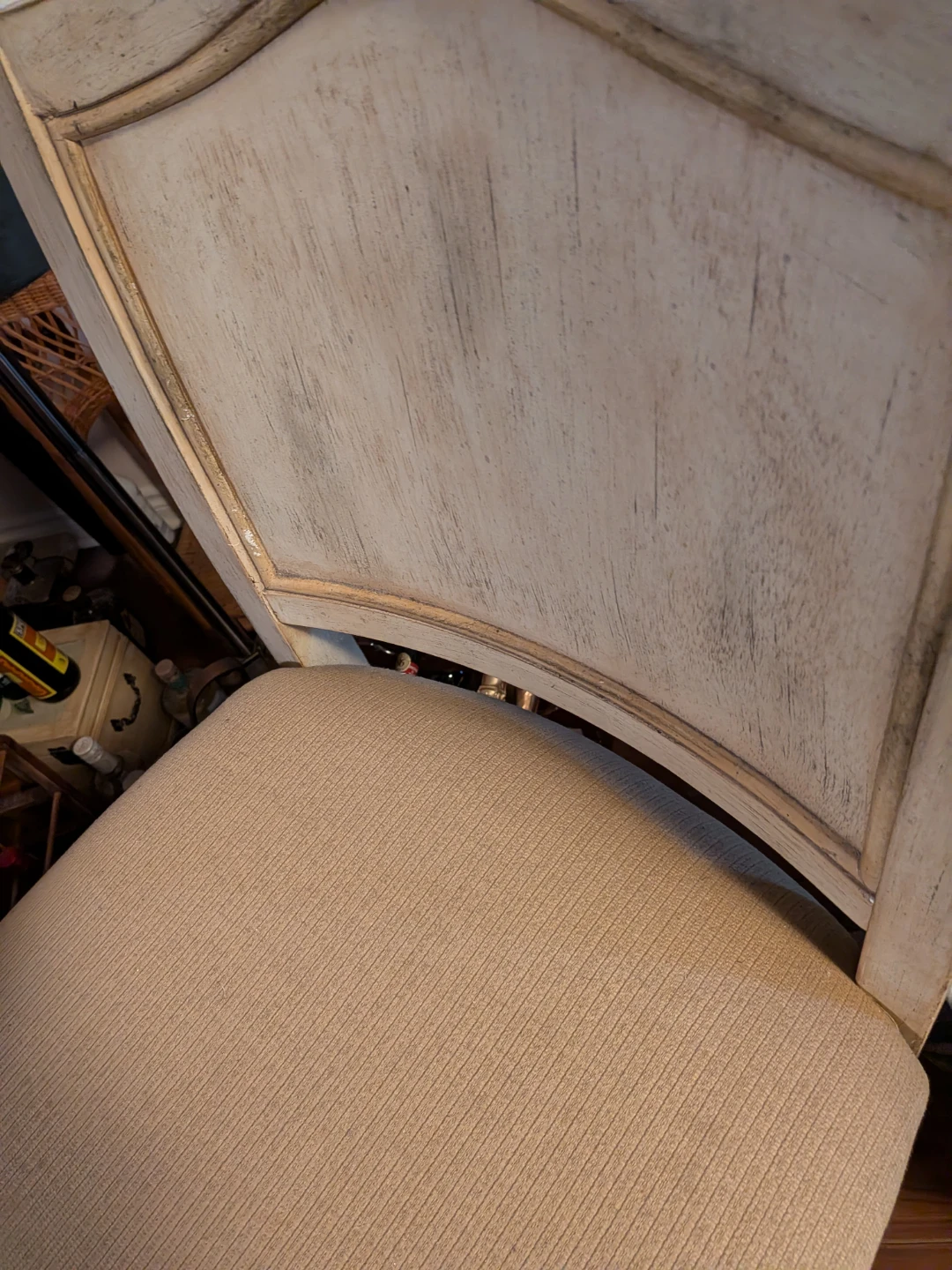 Old School White Pine Wood Bar Stool