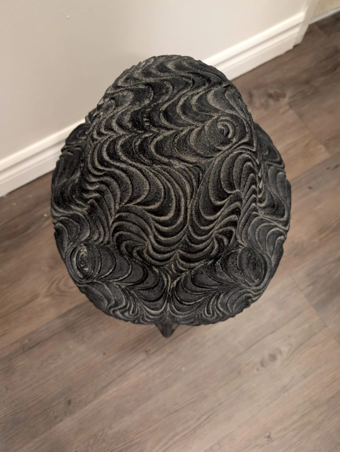 Large Black Buddha Head Statue - photo 4