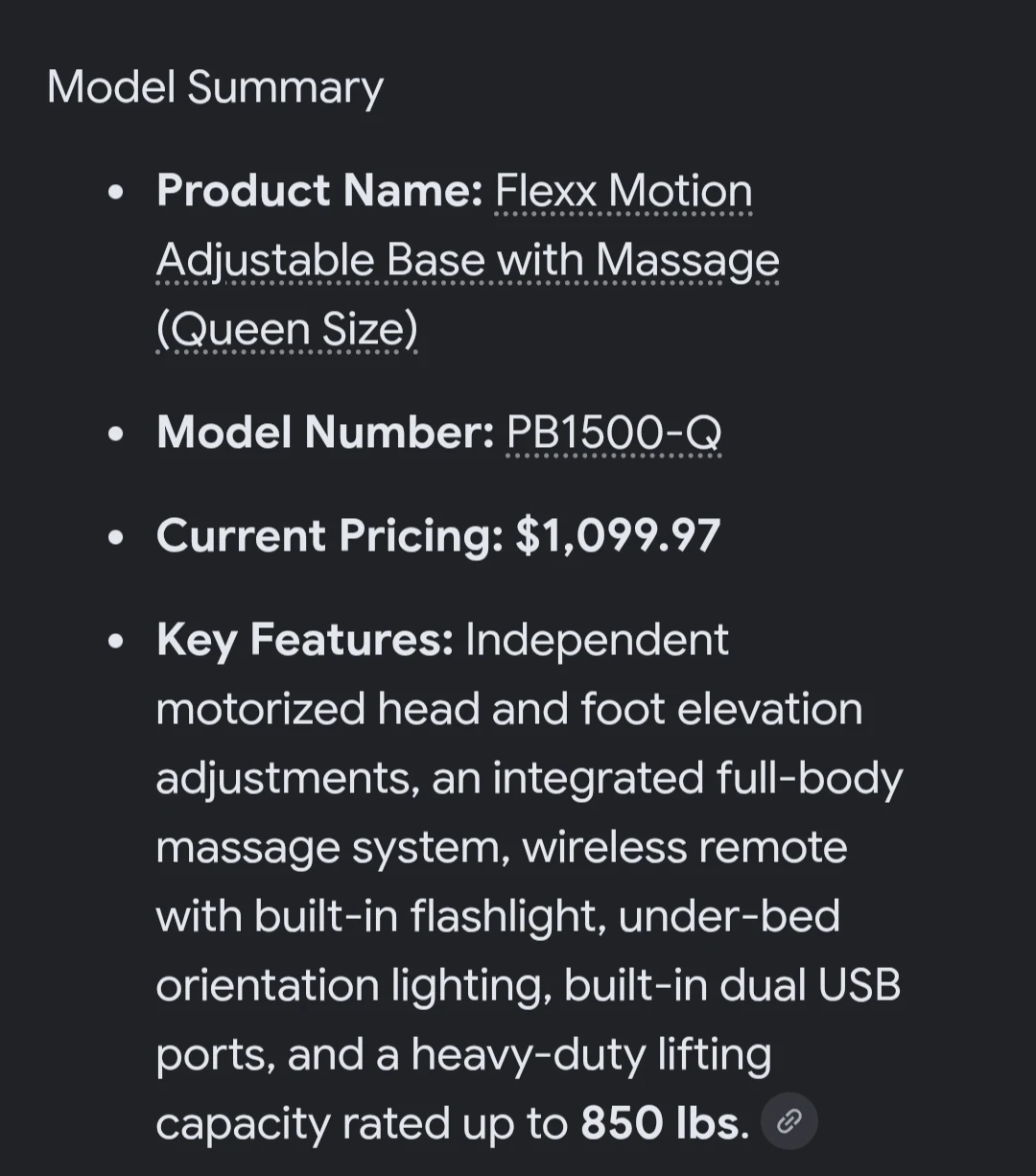 Enso Flexx Motion Adjustable Bed Base With Massage - photo 5
