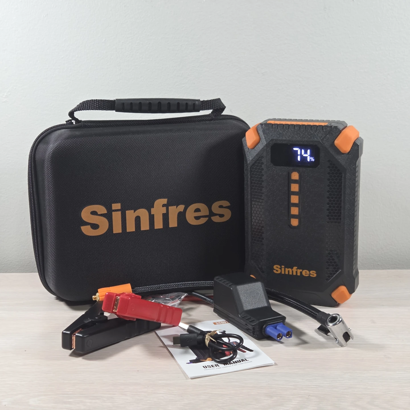 Sinfres Portable Jump Starter and Air Compressor - photo 3