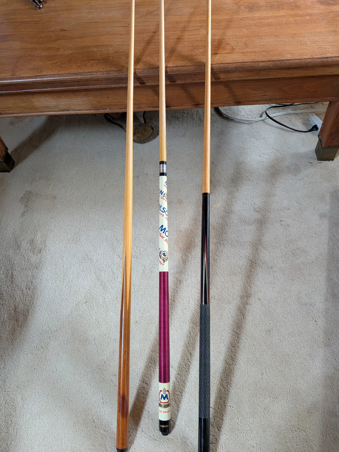 Set of 3 Pool Cues - photo 2