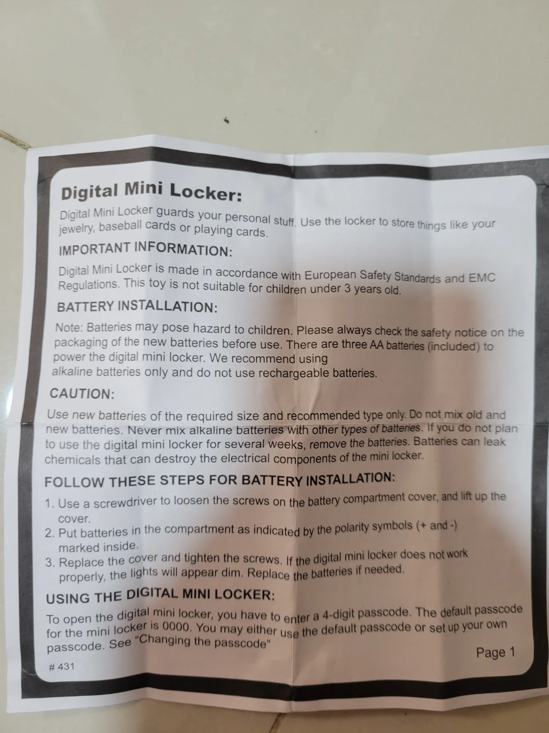 Unicorn Digital Mini Locker - photo 3