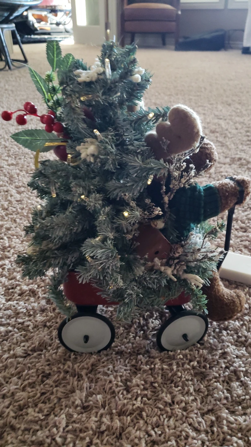 Christmas Moose Wagon with lights - photo 5