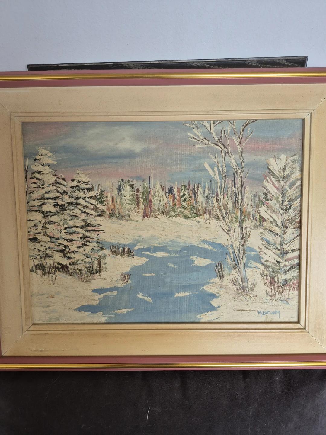 M. Badham Original Winter Landscape Painting