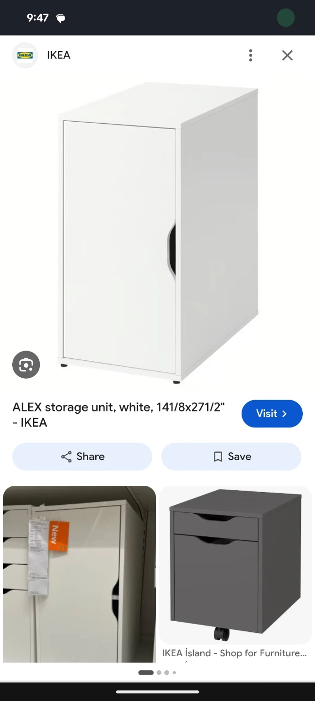IKEA ALEX storage unit, white