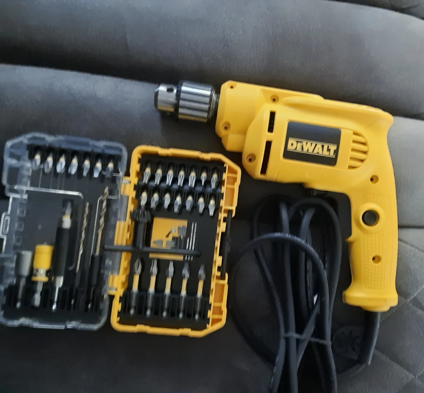 DEWALT Corded Drill with Drill Bit Set