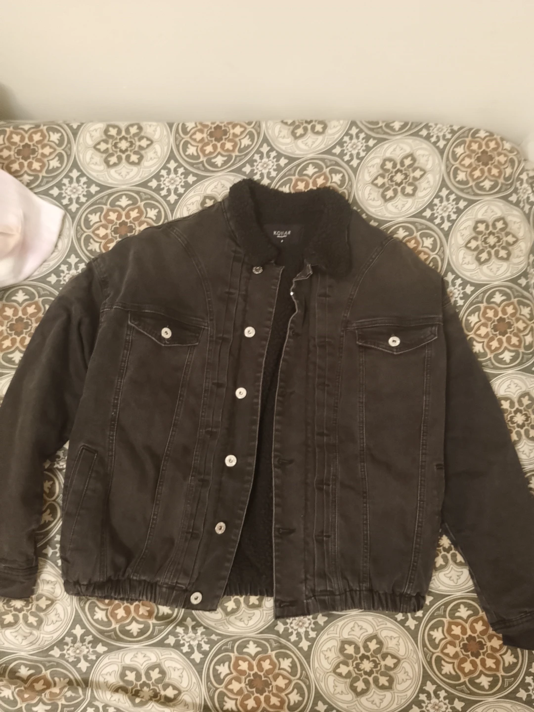 Kollar Black Denim Sherpa-Lined Jacket - photo 2