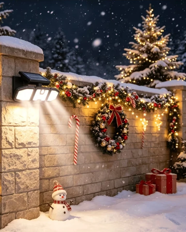 (BRAND NEW) Xmas Three-Head Motion Sensor Solar Security Light