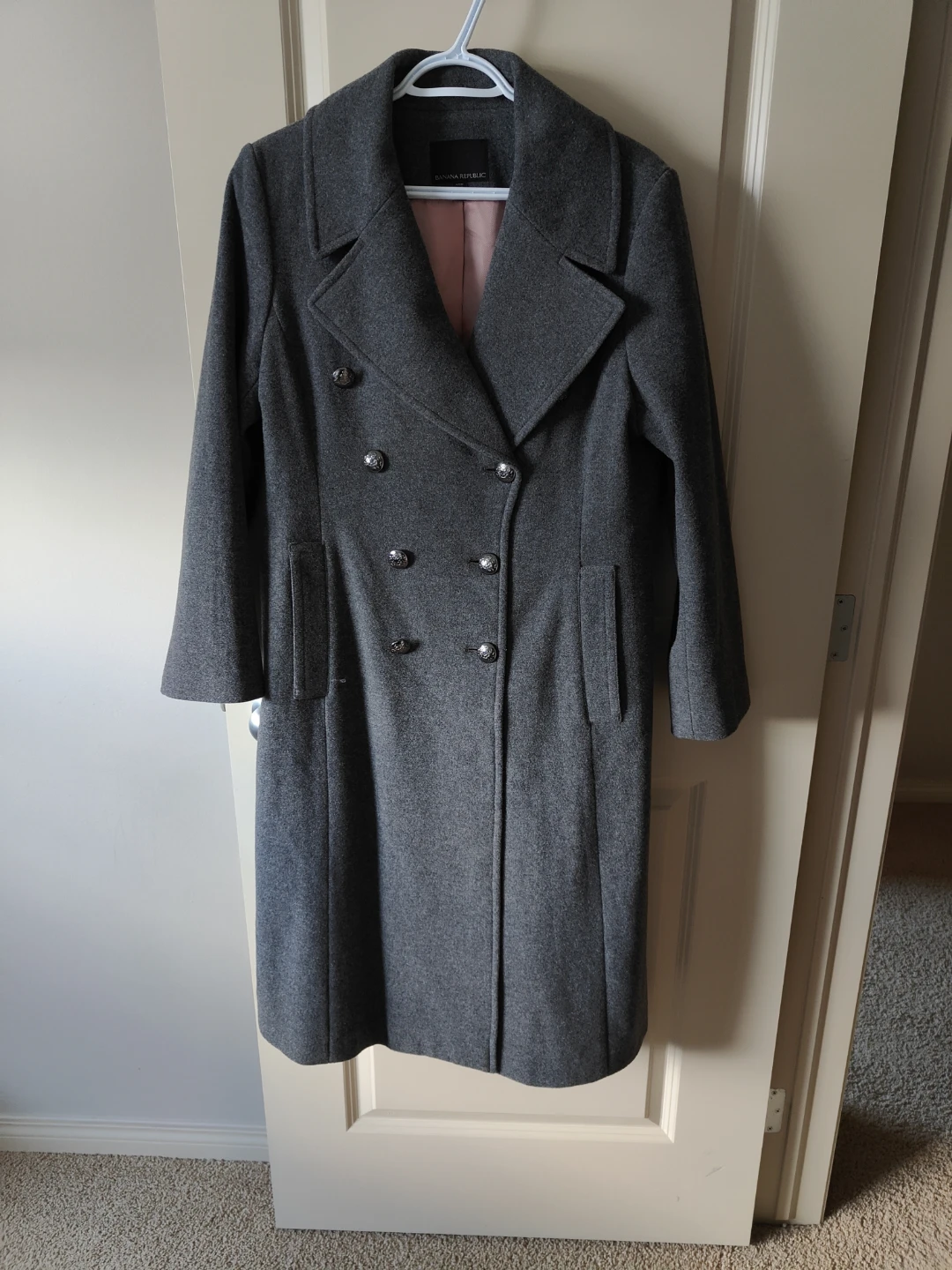 Banana Republic Grey Petite Wool Coat