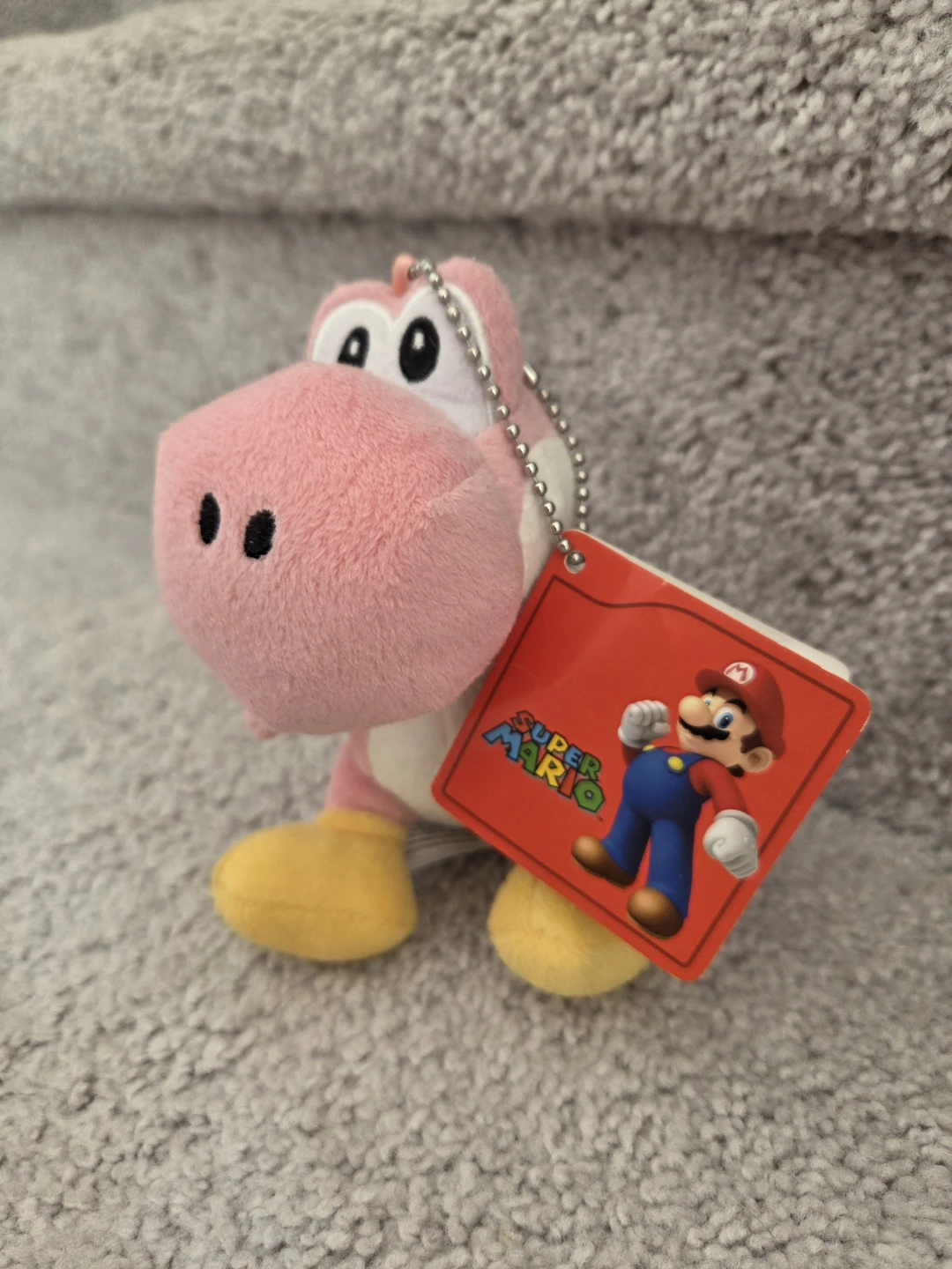 Super Mario Pink Yoshi Plush Keychain