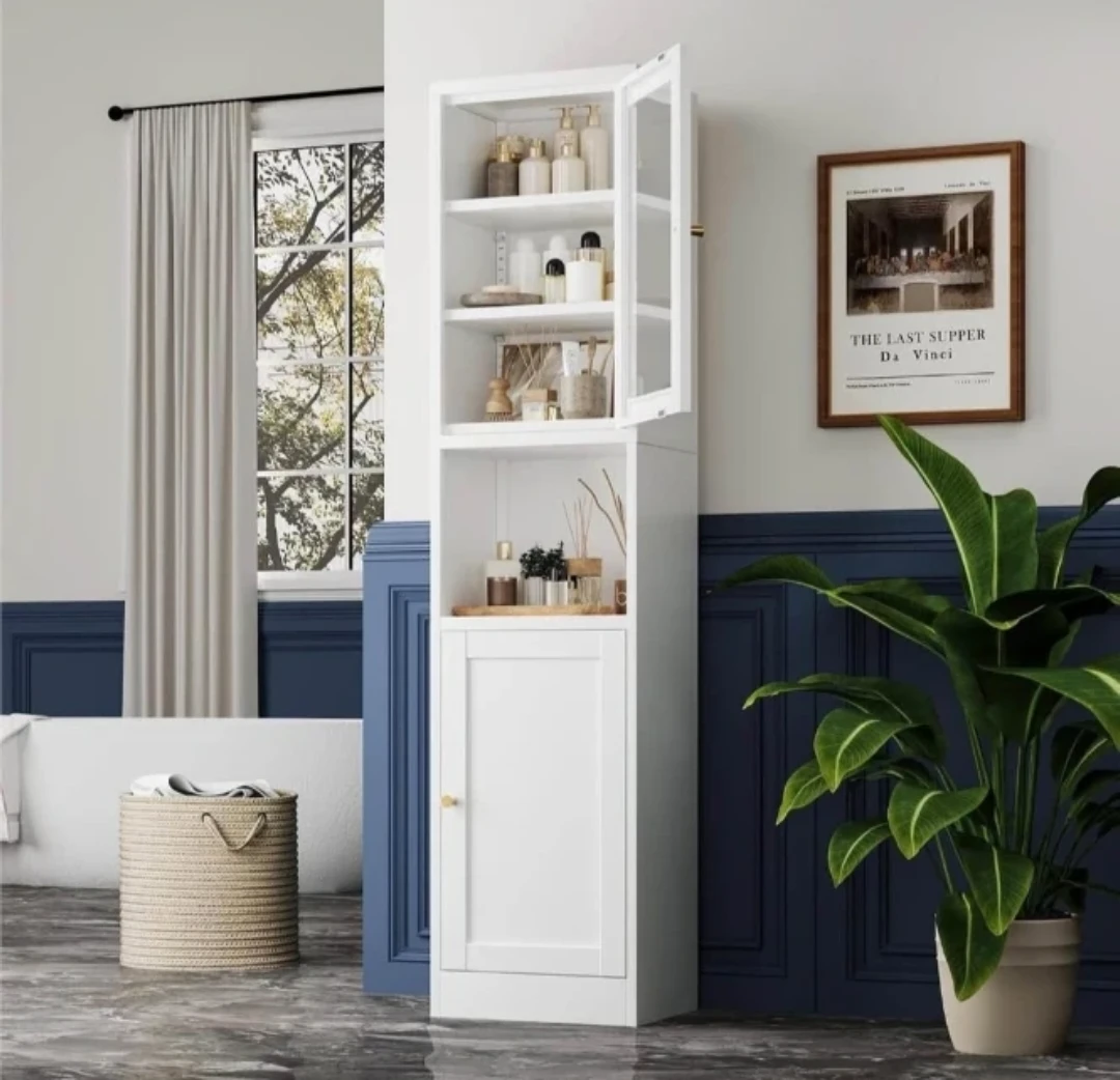 Like new Storage Cabinet with Glass Door delivery availabe - photo 2
