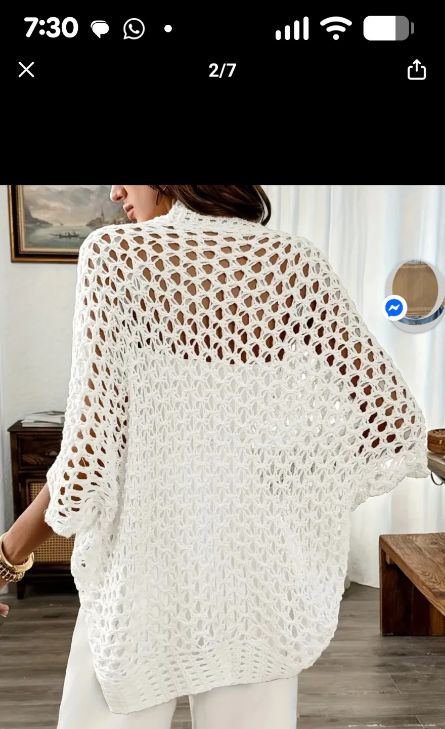 White Crochet Cardigan - photo 2