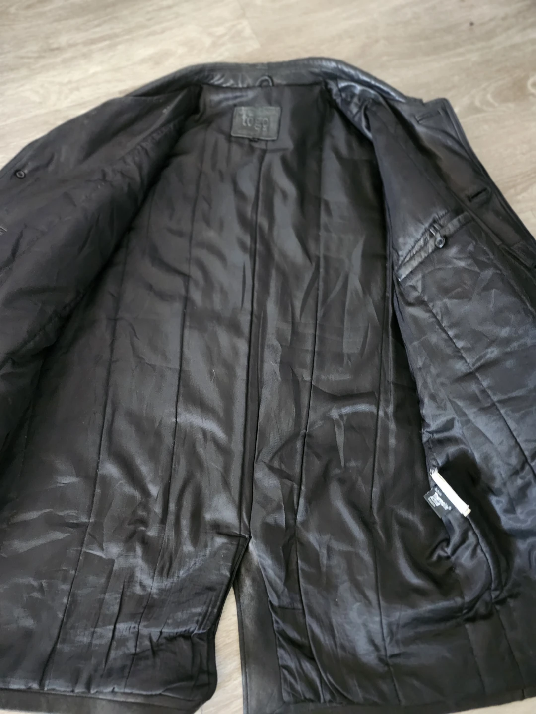 Togo Black Leather Jacket - photo 4