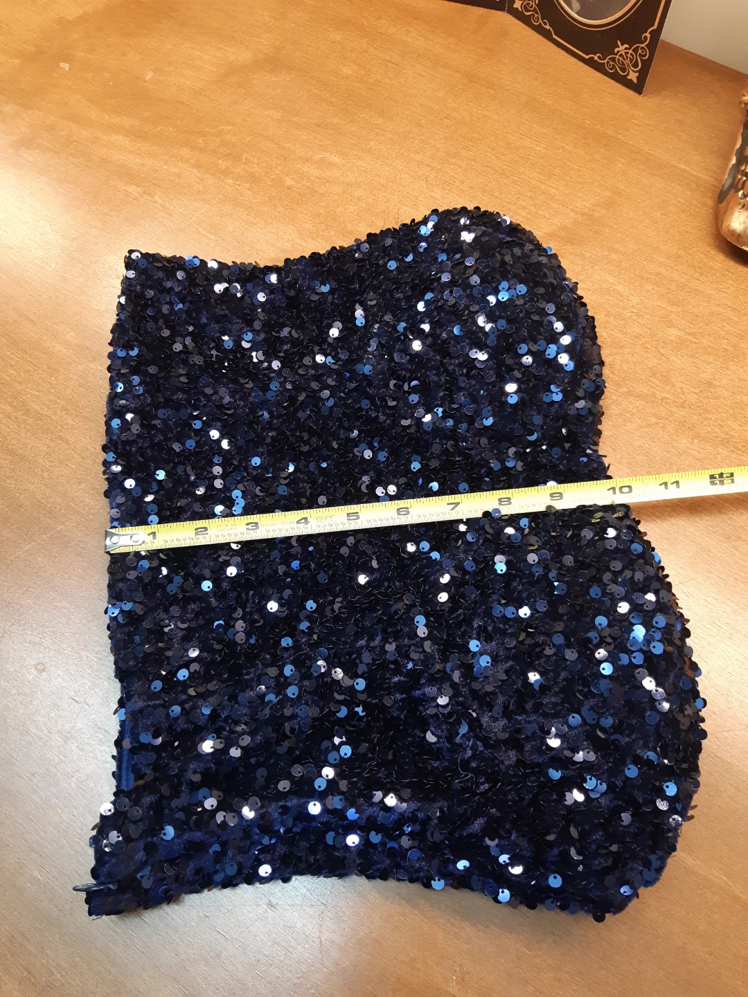 Autres Filles Strapless navy blue sequin corset top - photo 4